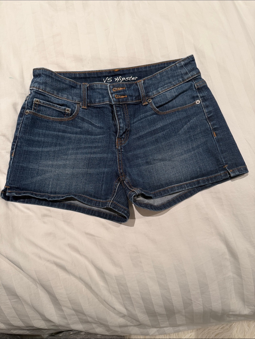 Victoria's Secret Dark Blue Denim Hipster Shorts